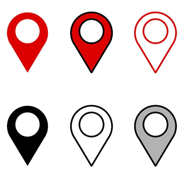 Setzen Sie Standort-Symbole Illustration
