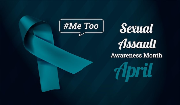 Sexual assault awareness month april konzept mit schleife