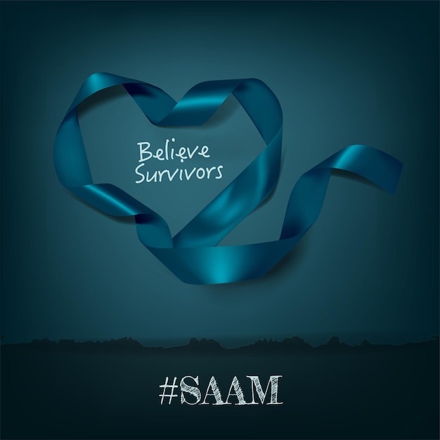 Sexual Assault Awareness Month April Konzept mit Schleife