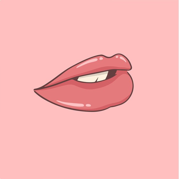 Vektor sexy lippensymbol-vektor-illustration