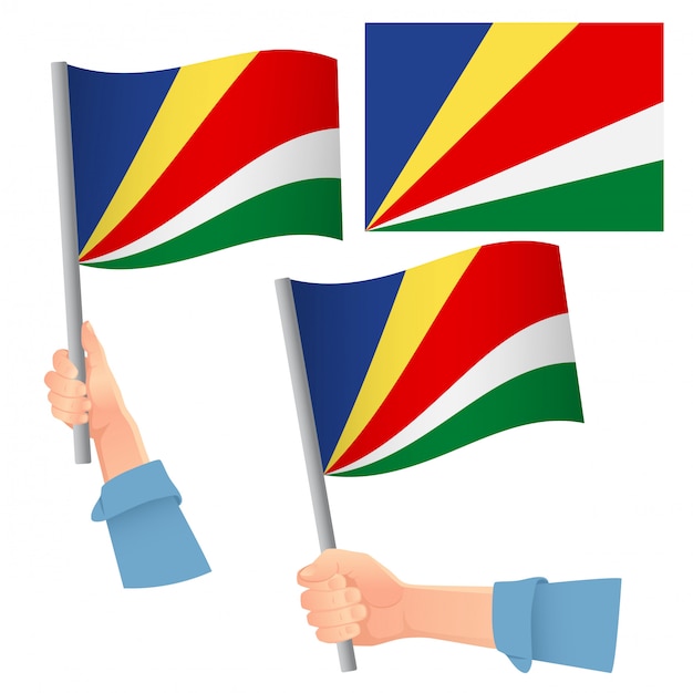 Seychellen flagge im handset