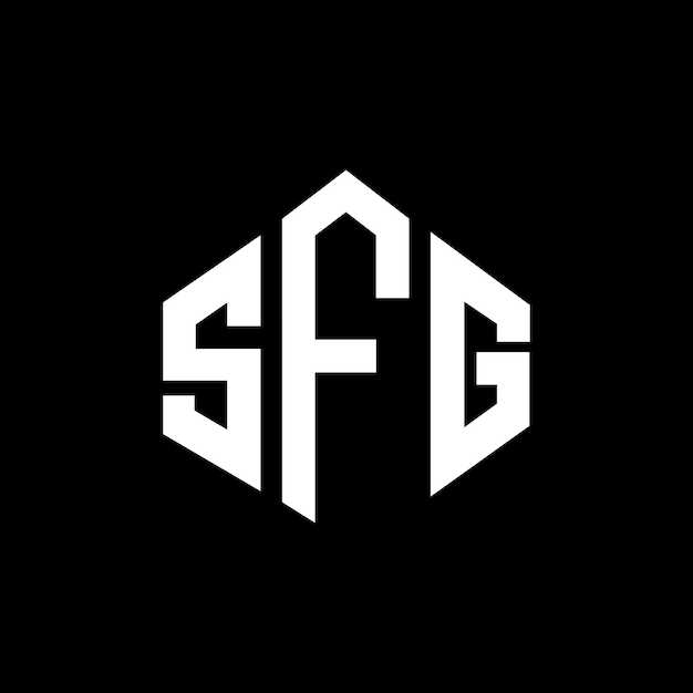 Vektor sfg buchstaben-logo-design mit polygon-form sfg polygon und würfel-form logo-design sfg hexagon vektor logo-schablone weiße und schwarze farben sfg monogram geschäft und immobilien-logo