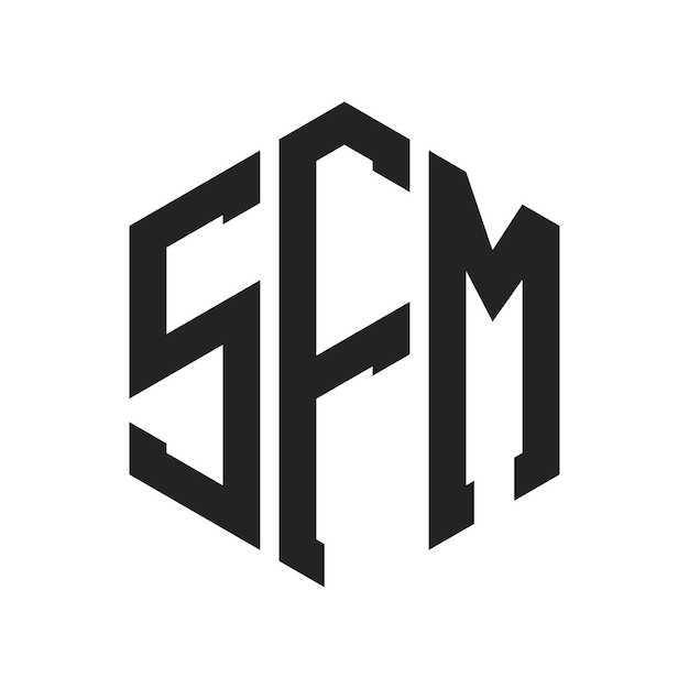 SFM-Logo-Design Anfangsbuchstaben SFM-Monogramm-Logo in Hexagonform