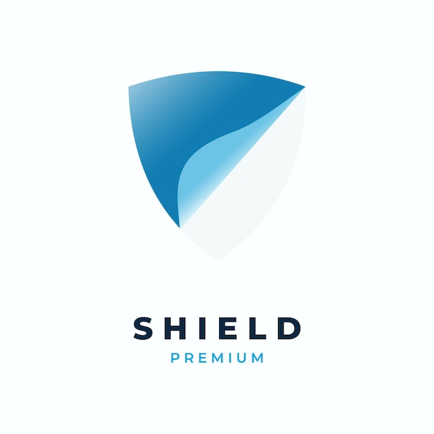 Shade of blue folded shield-vektorlogo