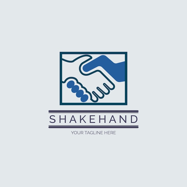 Vektor shakehand bussines logo template design für marke oder unternehmen und andere