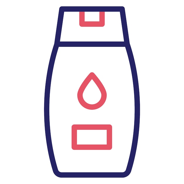 Shampoo Haarvektor-Symbol-Illustration von Hygiene-Routine-Ikonensatz