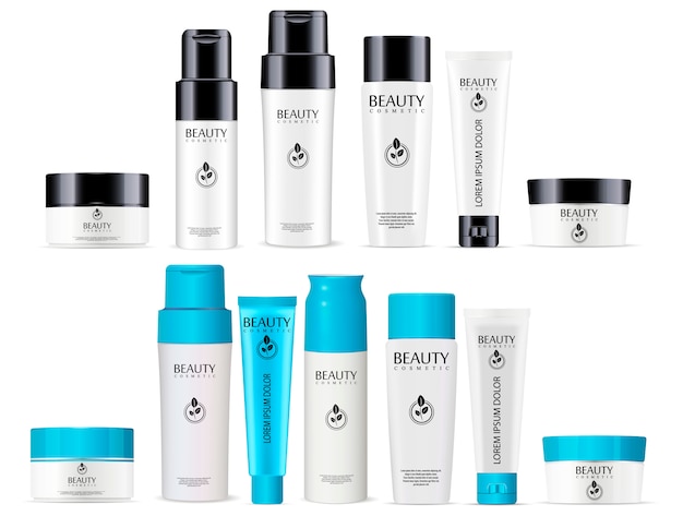 Shampooflasche, Deodorantdose, Cremetube, Glas