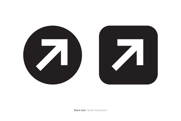 Share-Symbol mit trendigem flachen Design isoliert auf weißem Hintergrund Vektor-Illustration