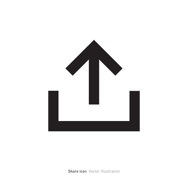 Share-Symbol mit trendigem flachen Design, isoliert auf weißem Hintergrund
