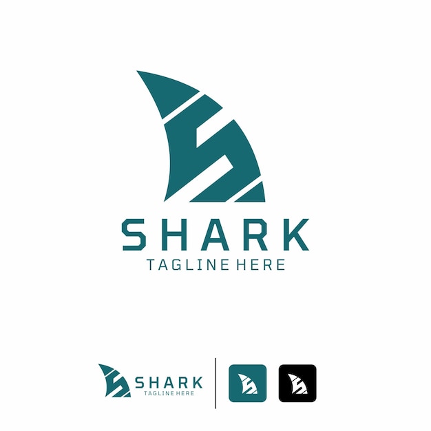 Vektor shark logo-design-vorlage modernes konzept