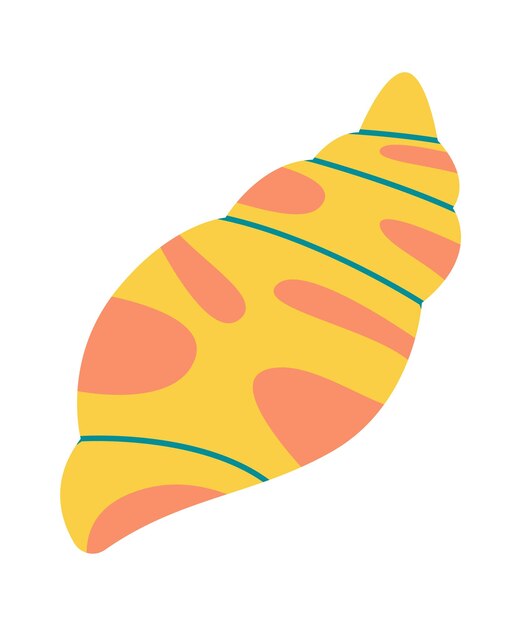 Shell-Flachsymbol Sommer abstraktes Element