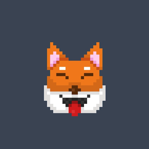 Shiba Inu im Pixel-Art-Stil