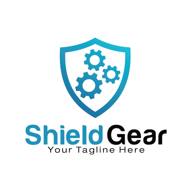 Shield gear logo-design-vorlage