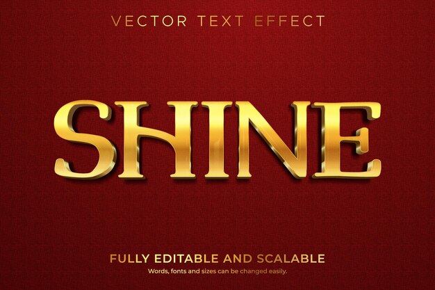 SHINE Bearbeitbare Vektortypographie-Effekt