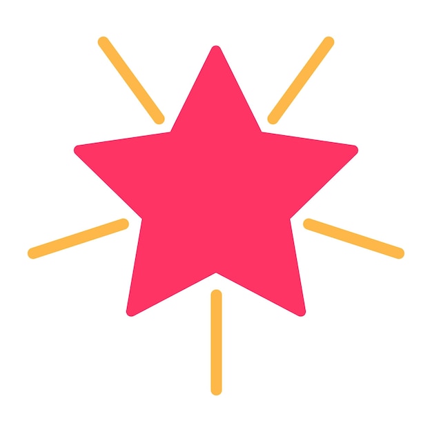 Shining star geburtstagsfeier farbe stroke icon