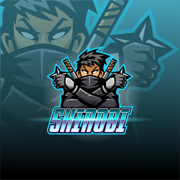 Shinobi esport maskottchen logo vorlage