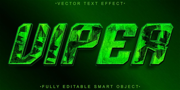 Vektor shiny green viper poison vector vollständig bearbeitbares smart object text-effekt