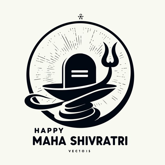 Vektor shiv ling vektor illustration maha shivratri festival banner religiöser hintergrund