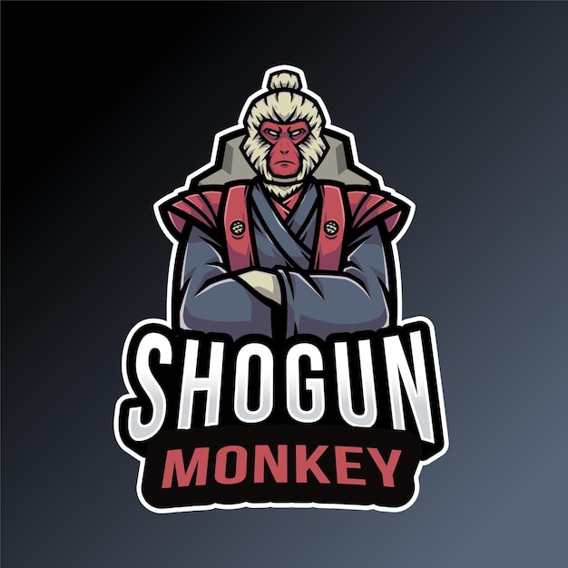 Shogun monkey logo vorlage