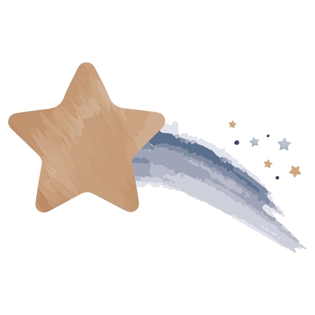 Vektor shooting star aquarell