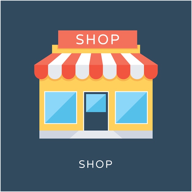 Shop flache vektor icon