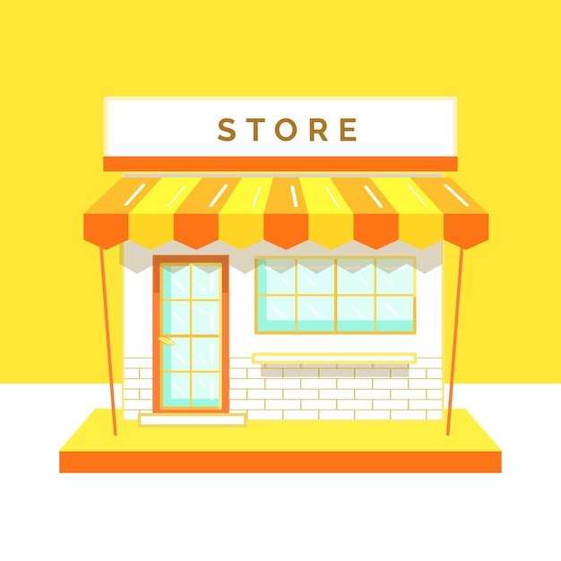 Shop-illustration im vektorstil