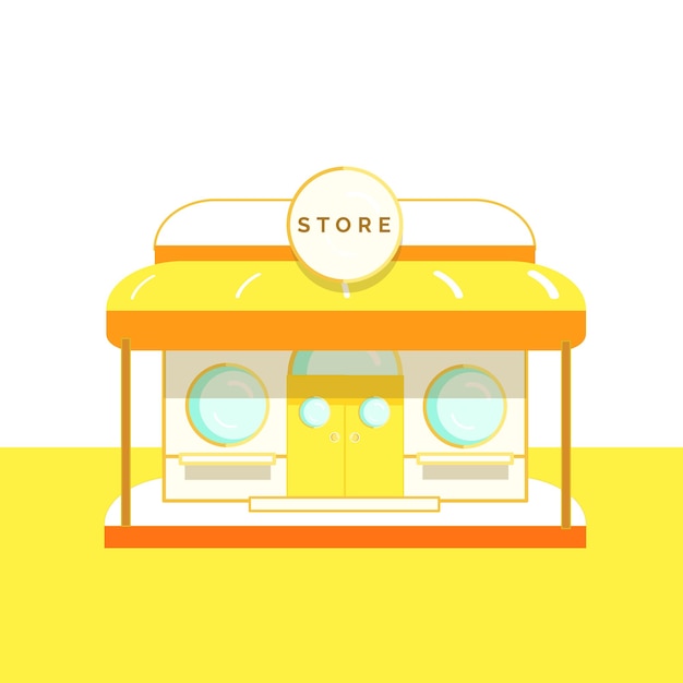 Shop-illustration im vektorstil