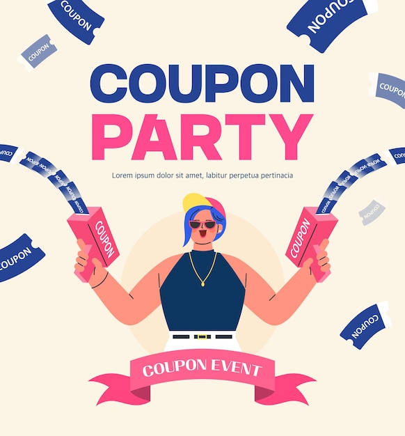 Shopping event illustration banner