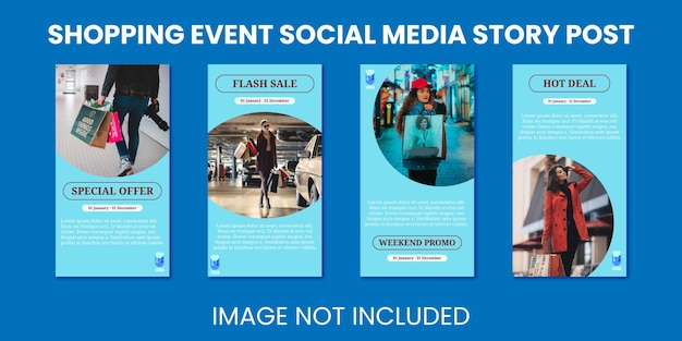 Shopping event social media story post