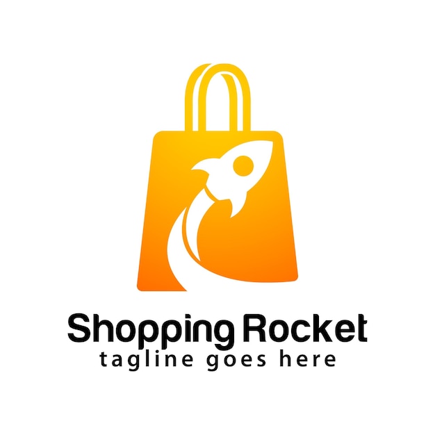 Shopping-raketen-logo-design-vorlage