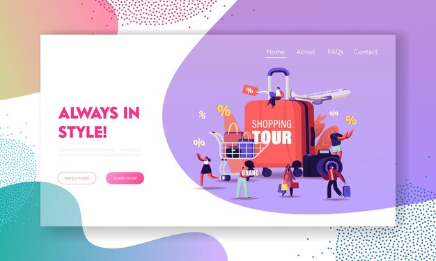 Shopping tour landing page vorlage