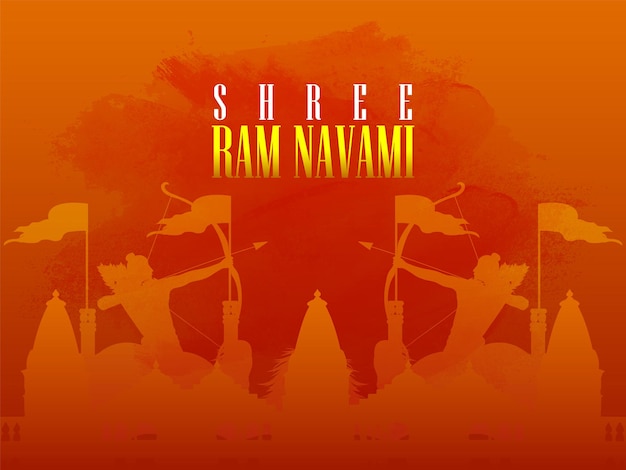 Shree ram navami design lord rama mit pfeil und bogen