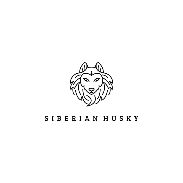 Siberian Husky-Linienlogo