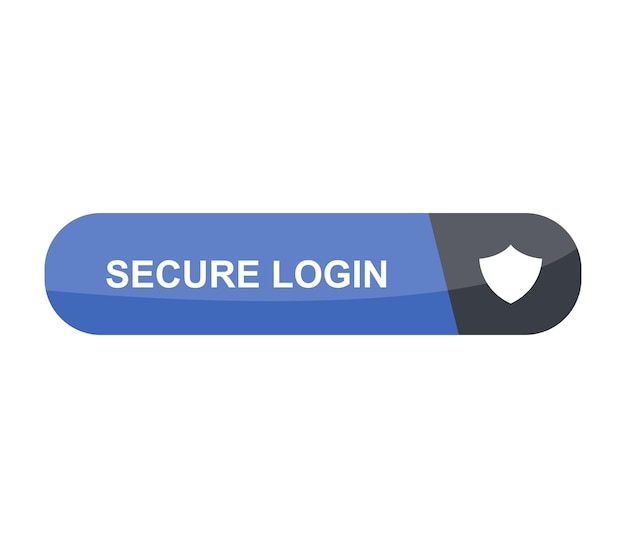 Vektor sichere login-schaltfläche