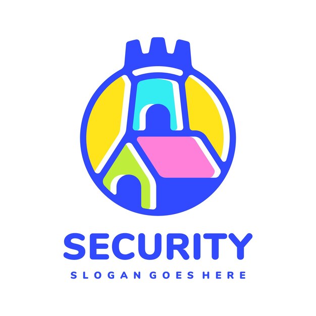 Sicherheit und haus-logo-design