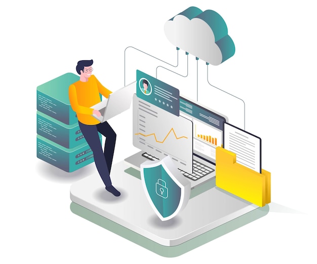 Sicherheitsbeauftragter für Cloud-Server-Datenanalyse