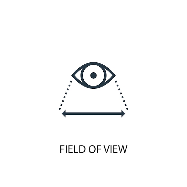 Sichtfeld-Symbol. Einfache Elementillustration. Sichtfeld-Konzept-Symboldesign aus der Augmented-Reality-Sammlung. Kann für Web und Mobile verwendet werden.