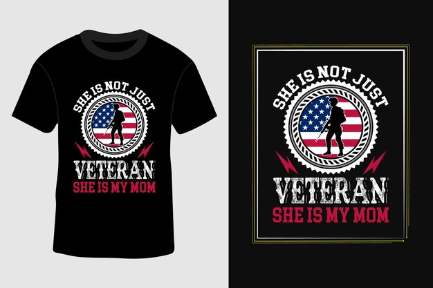 Sie ist nicht nur ein veteran my mom veterans day patriotisches t-shirt