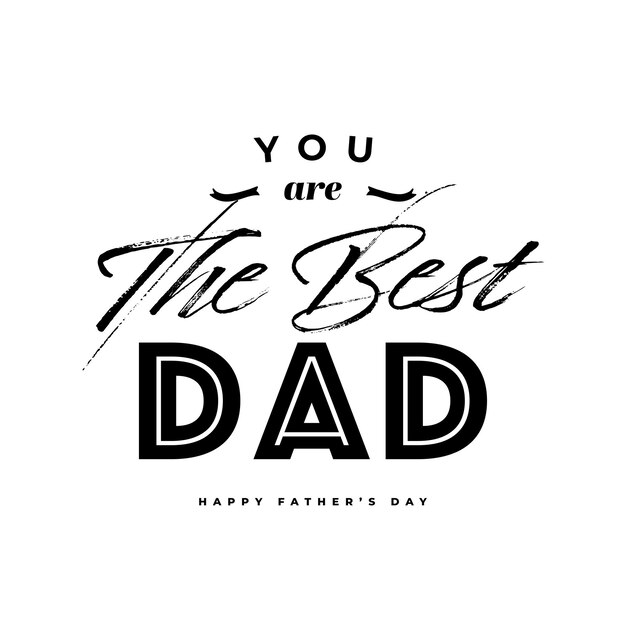 Sie sind der beste vater - happy father's day banner und geschenkkarte. vektor-illustration.