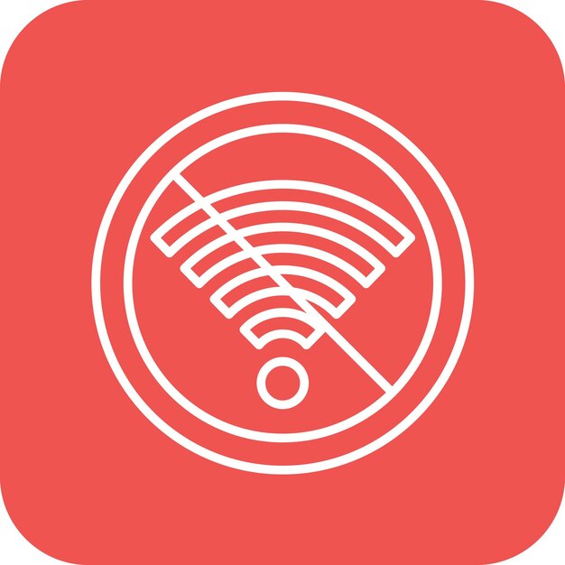 Signal Wifi Off Icon Vektorbild Kann für Mobile UI UX verwendet werden