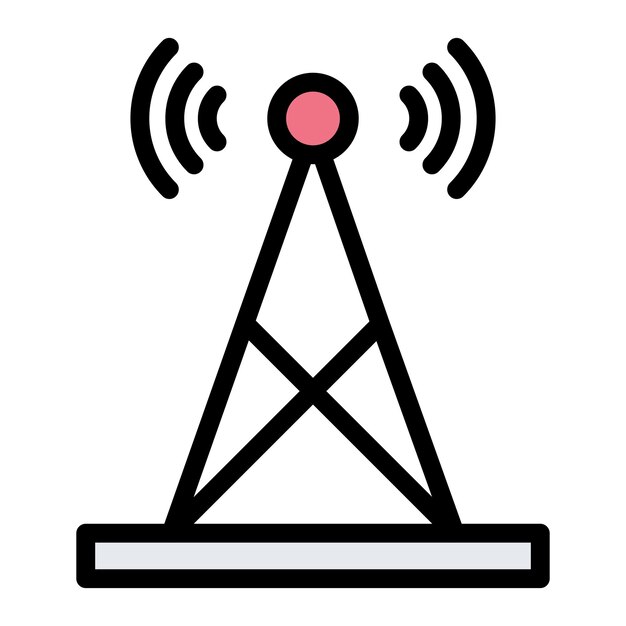 Signalturm-Vektor-Ikonen-Design-Illustration