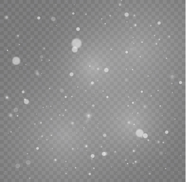 Silber verschwommener Sternenstaub Verschwommener Lichteffekt Defokussiertes Blend-Bokeh Weißer Staub funkt Sternenvektor