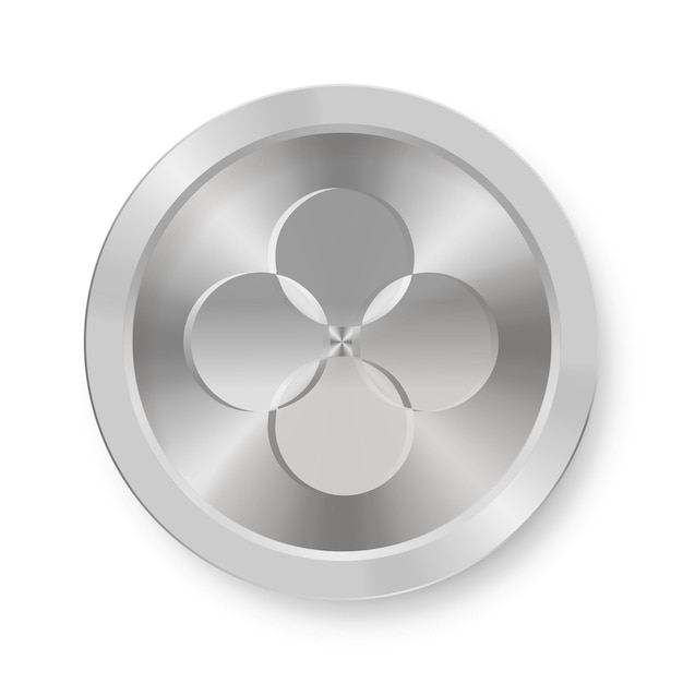 Silbermünze von okb okex konzept der internet-kryptowährung okb okex-medaille