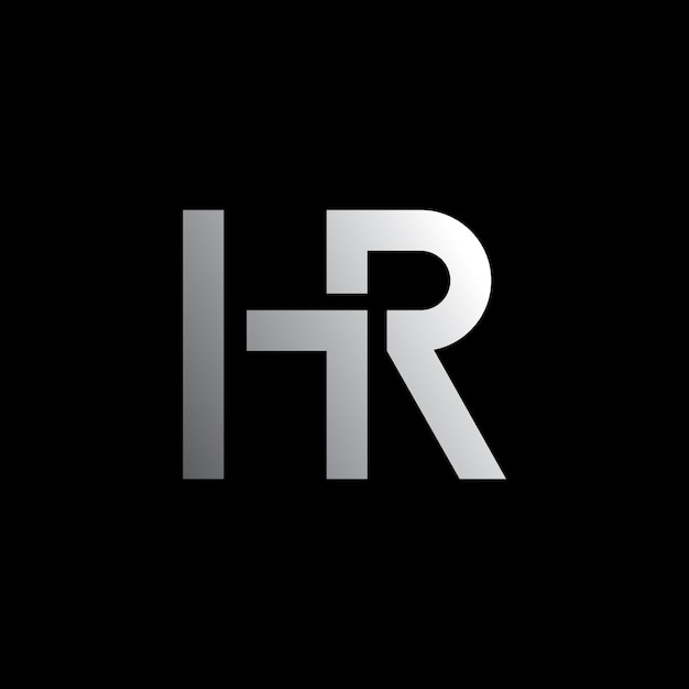 Silberne hr-logo-vektor-symbol-illustration