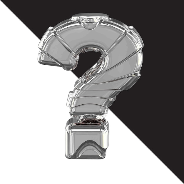 Silbernes 3D-Symbol mit Riemen