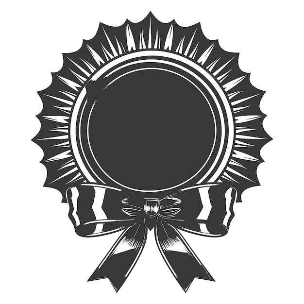 Vektor silhouette award rosette nur schwarze farbe