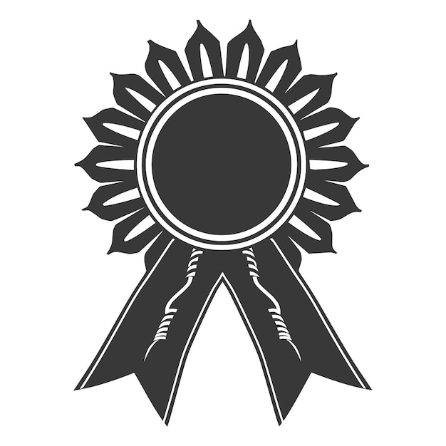 Vektor silhouette award rosette nur schwarze farbe