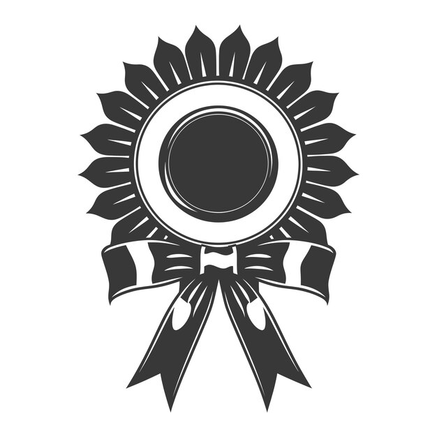 Silhouette award rosette nur schwarze farbe