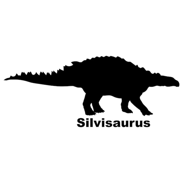 Vektor silhouette des dinosauriers monogram des dinosaurens typen der dinosaurier namen der rassen vektor