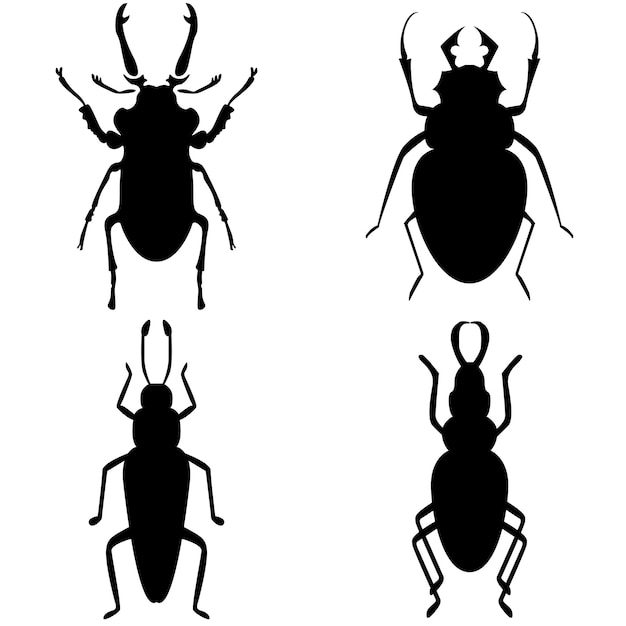 silhouette des insektensymbol-illustrationshintergrundes